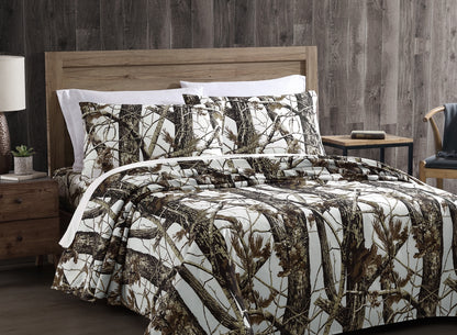 Salem Cabin Lodge Forest Woods Camouflage Bed Sheet Set