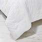 Sara 7-Piece White Textured Geometric Stripe Embroidered Lightweight Comforter Set