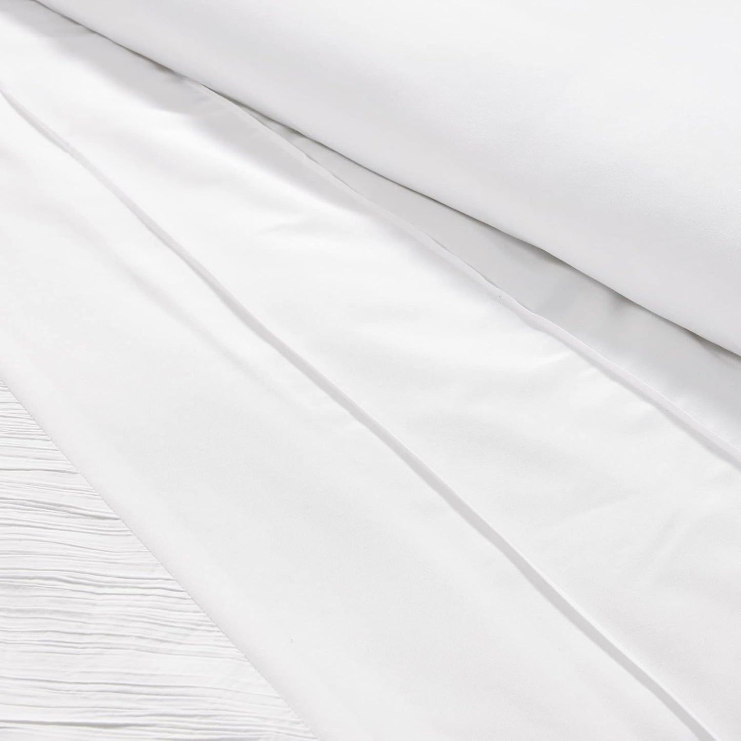 Sara 7-Piece White Textured Geometric Stripe Embroidered Lightweight Comforter Set
