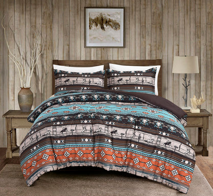 Lodge Inspired Printed Microfiber Comforter Set