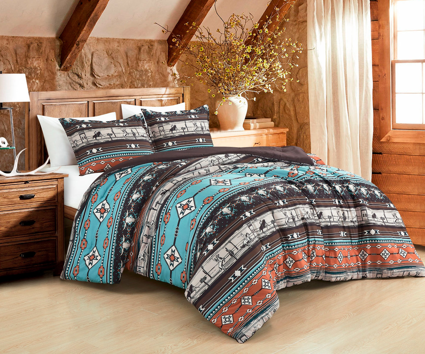 Lodge Inspired Printed Microfiber Comforter Set