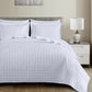 Vert 3-Piece Basketweave Stitch Pre-Washed Cotton Quilt Set