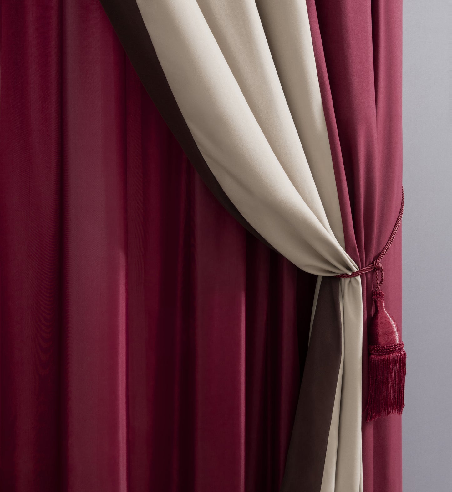 Vienna 4-piece Floral Embroidery Window Curtain Set