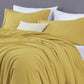 Soft Vintage Washed Cotton Duvet Cover Set with Button Closure