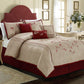 Miki 7-Piece Floral Cherry Blossoms Embroidery Comforter Set