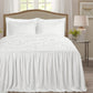Aria French Country Chic Pinch Pleat Ruffle Skirt Bedspread Set