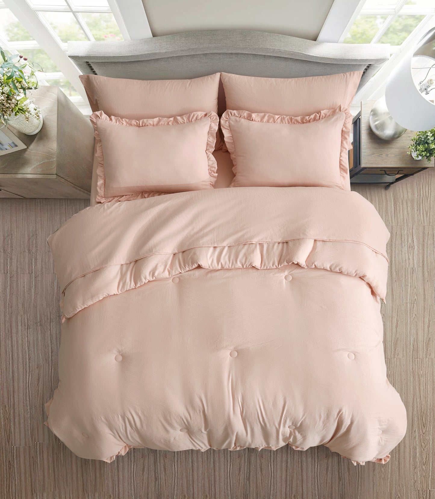 Eleanora Bed in a Bag Comforter Set w/ Ruffle Edge Trim