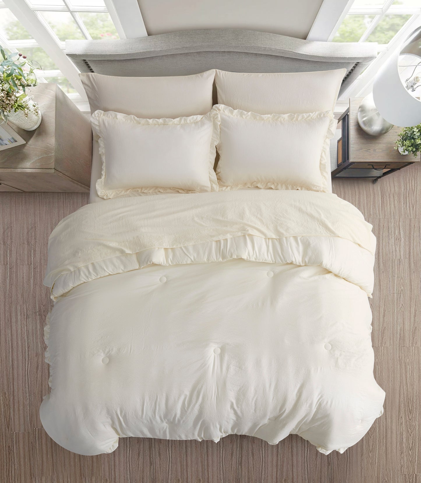 Eleanora Bed in a Bag Comforter Set w/ Ruffle Edge Trim