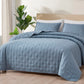 Milo 3-Piece Bamboo Fiber Cross-Stitch Quilted Coverlet Set