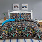 Monster Truck Racing Kids Microfiber Printed Comforter Set with Plush Pillow