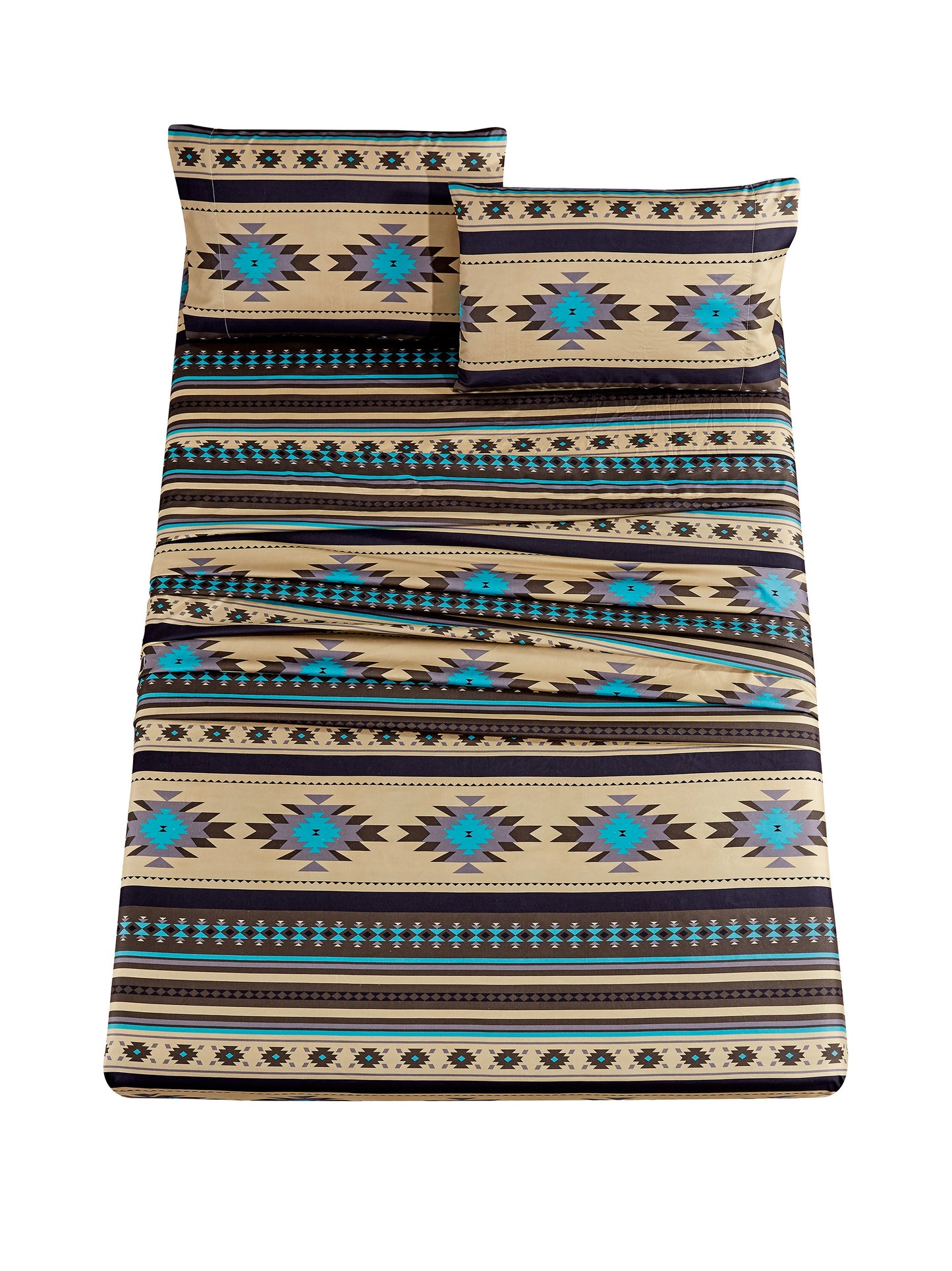 Prescott 4-Piece Southwestern Tribal Multi-Color Sheet Set