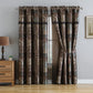 Amelia 4-piece Floral Jacquard Patchwork Window Curtain Set