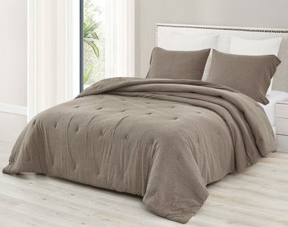 Jersey Knit Cotton Reversible Comforter Set