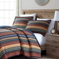 Avery Multi-Color Striped Cotton Quilt