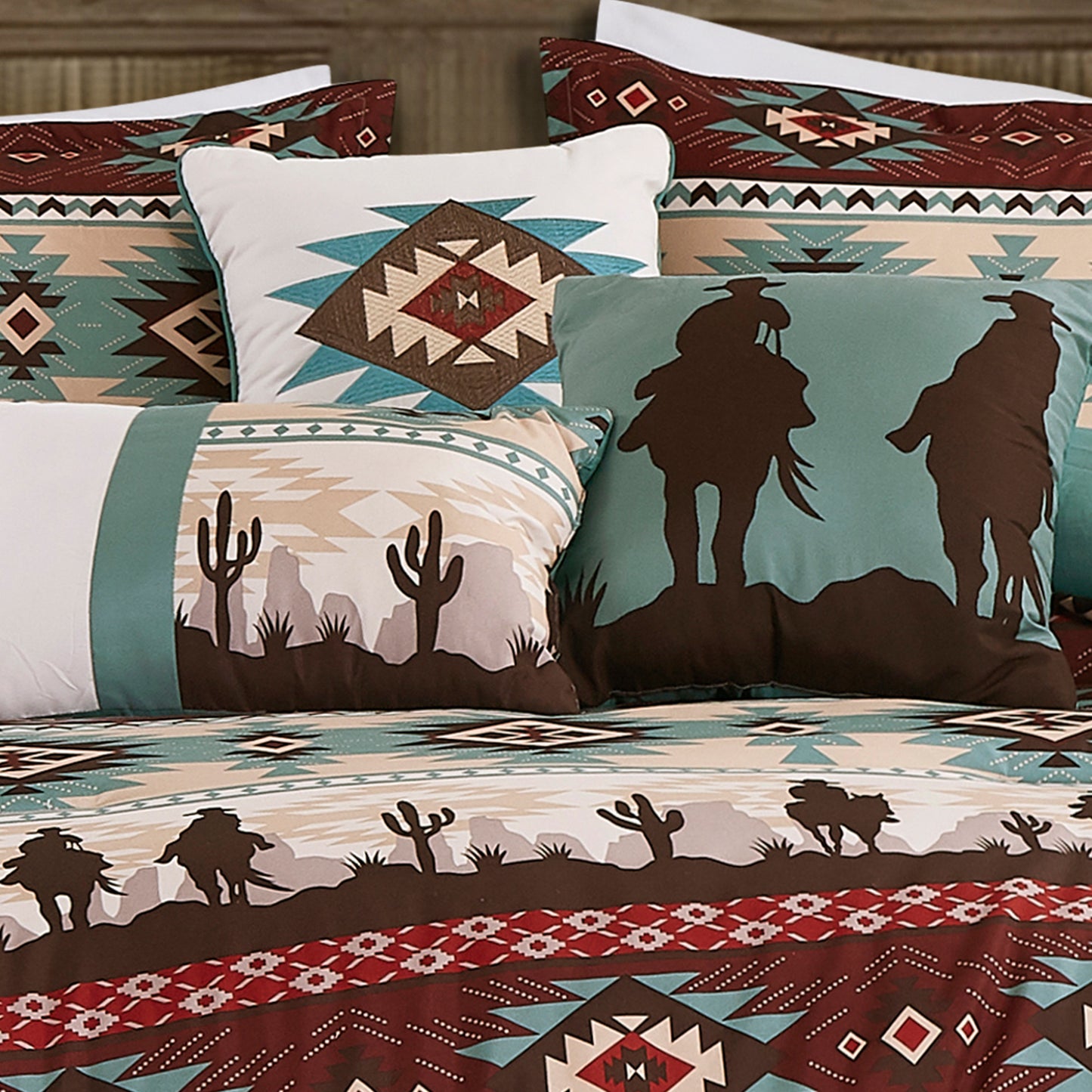 Dune 7-Piece Southwestern Cowboys Aztec Printed Comforter Set