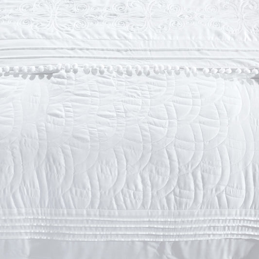 Grace 7-Piece Floral Chenille Embroidered Comforter Set
