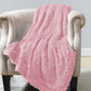 Long Shaggy Faux Fur Oversized Reversible Throw Blanket