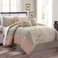 Linnea 7-Piece Cherry Blossom Floral Embroidery Comforter Set