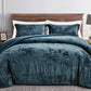 Lux Distressed Velvet Comforter Set with Microfiber Reverse