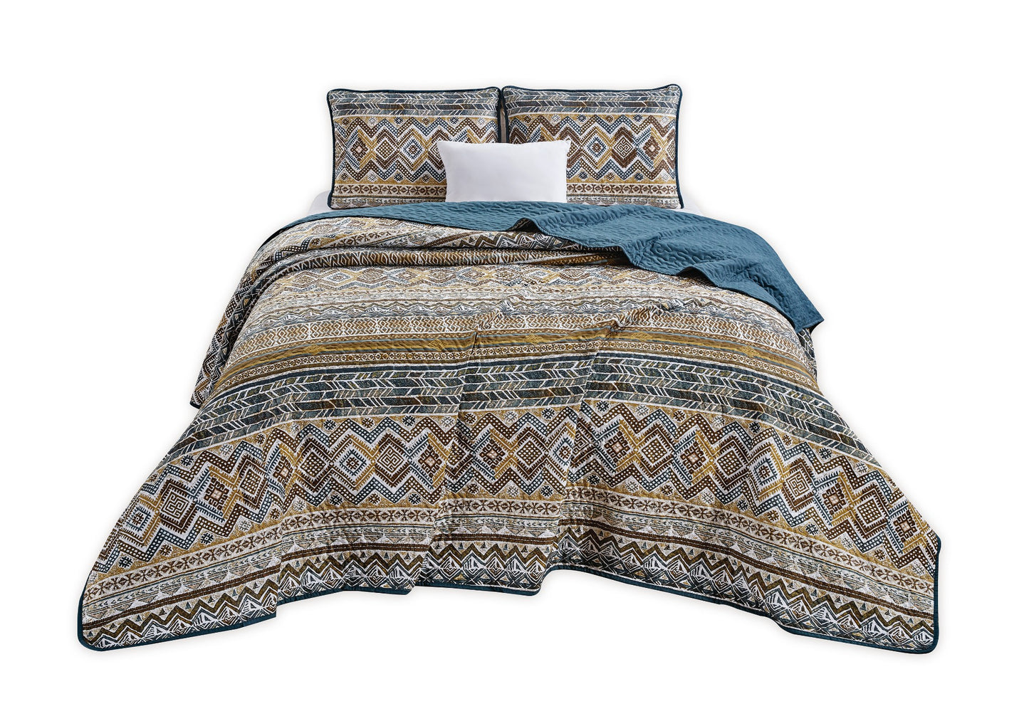 Lodge Style 3-Piece Microfiber Bedspread Set