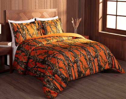 Salem Cabin Lodge Forest Woods Camouflage Comforter Set