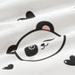 Love Panda Hearts Kids Microfiber Comforter Set with Plush Pillow