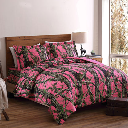 Salem Cabin Lodge Forest Woods Camouflage Comforter Set