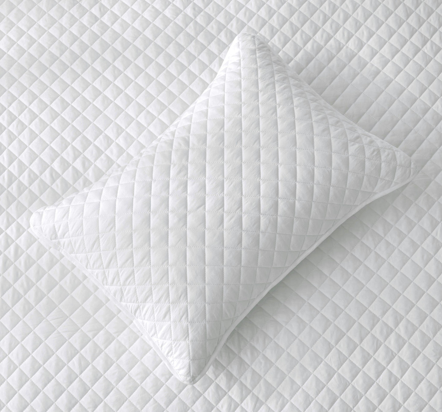 Teo Diamond Stitch Soft Washed Microfiber Quilt Bedspread Set