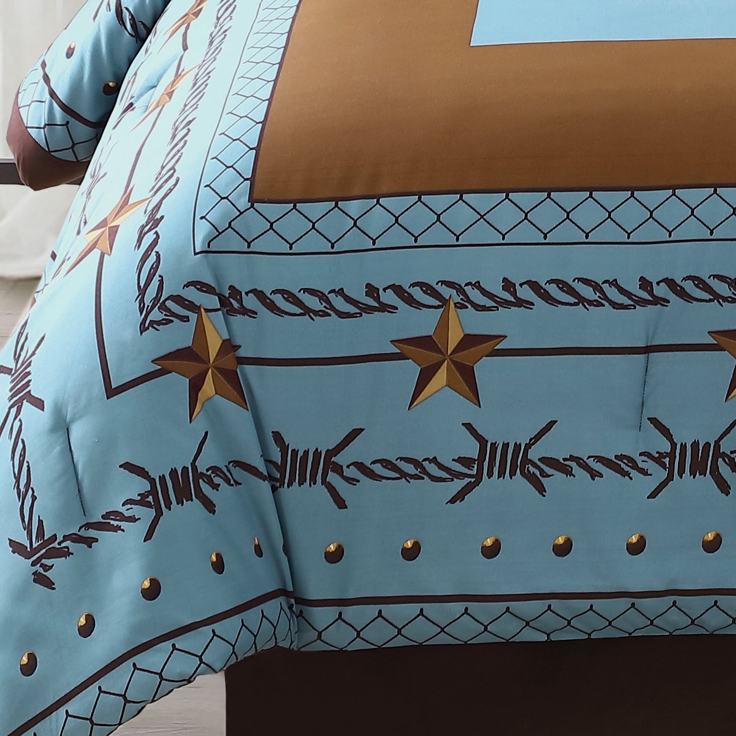 Chezmoi Collection 7-Piece Western Country Star Oversized Bedding Comforter Set