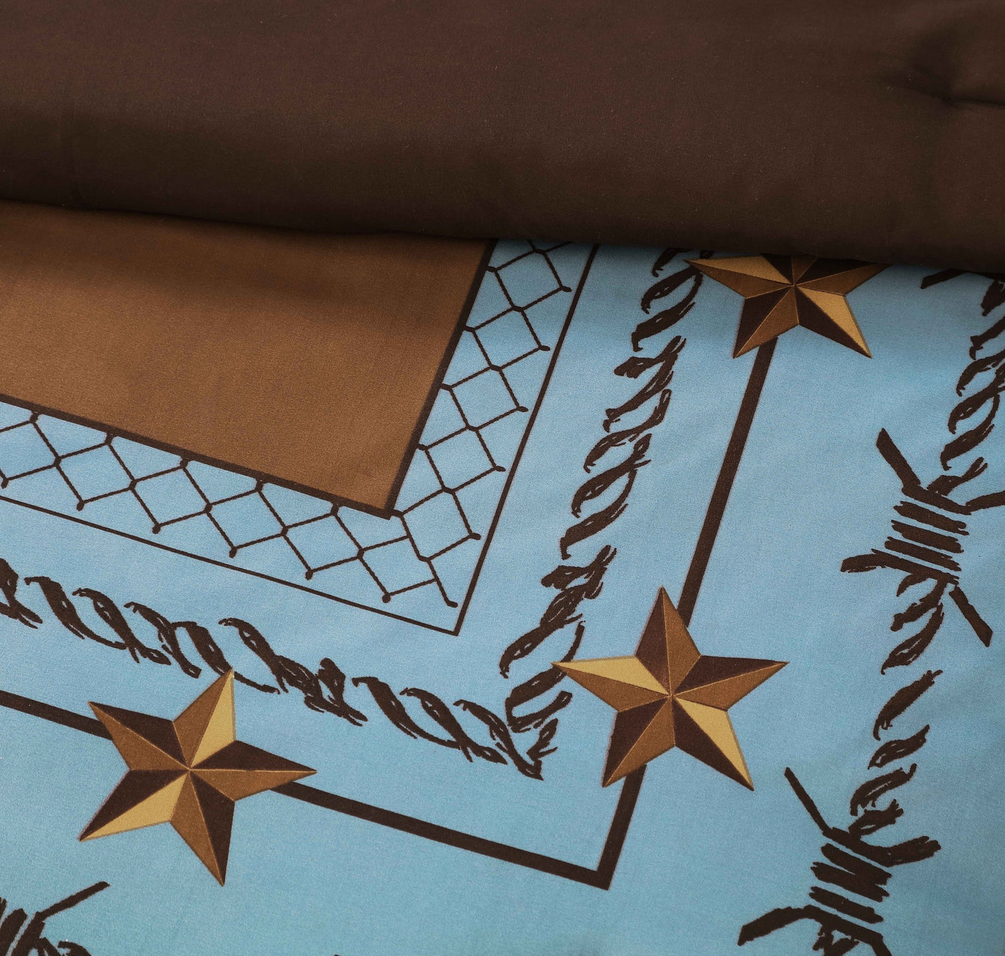 Chezmoi Collection 7-Piece Western Country Star Oversized Bedding Comforter Set