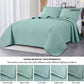 Vert 3-Piece Basketweave Stitch Pre-Washed Cotton Quilt Set