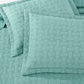 Vert 3-Piece Basketweave Stitch Pre-Washed Cotton Quilt Set